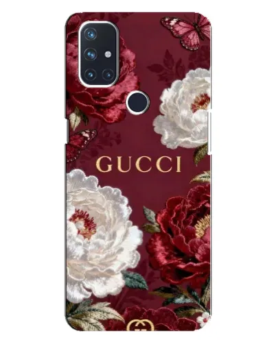 Чехол для OnePlus Nord 10 5G с картинкой «Gucci — бордовые розы» Чехол для OnePlus Nord 10 5G с картинкой «Gucci — бордовые розы»