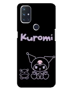 Чехол для OnePlus Nord 10 5G с картинкой «Kuromi — черный минимализм»