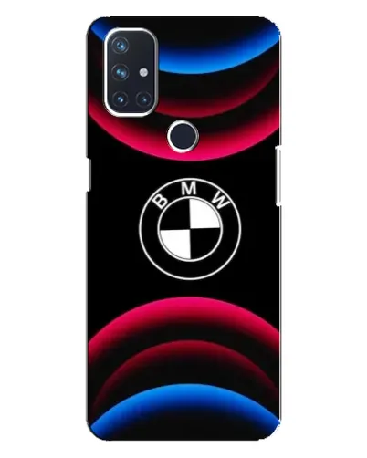 Чехол для OnePlus Nord 10 5G с картинкой «Логотип BMW и неоновые дуги»
