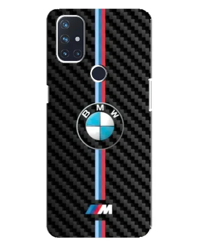 Чехол для OnePlus Nord 10 5G с картинкой «Эмблема BMW и карбон»