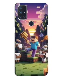 Чехол для OnePlus Nord 10 5G с картинкой «Стив на ферме»