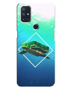 Чехол для OnePlus Nord 10 5G с картинкой «Черепаха Minecraft»