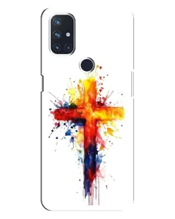 Чехол для OnePlus Nord 10 5G с картинкой «Акварельный крест»