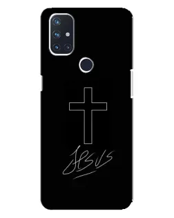 Чехол для OnePlus Nord 10 5G с картинкой «Графический крест Jesus»
