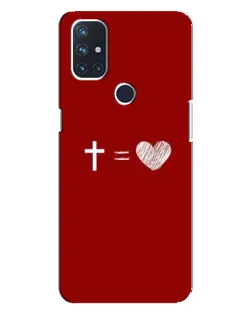 Чехол для OnePlus Nord 10 5G с картинкой «Уравнение любви»