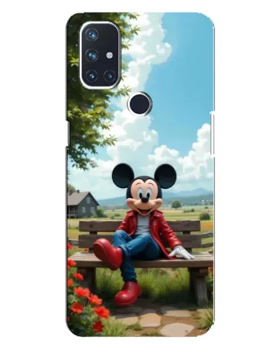 Чохол для OnePlus Nord 10 5G з картинкою «Міккі на лавці»