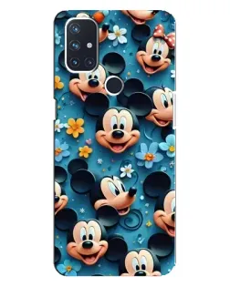 Чохол для OnePlus Nord 10 5G з картинкою «Паттерн Міккі та Мінні»