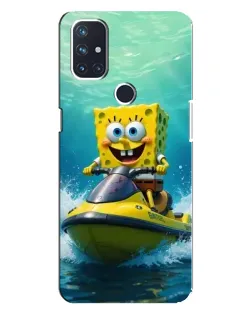 Чехол для OnePlus Nord 10 5G с картинкой «Спанч Боб на гидроцикле»