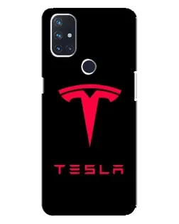 Чохол для OnePlus Nord 10 5G з картинкою «Tesla Red Logo»