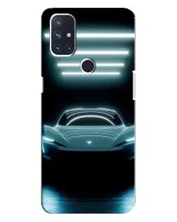 Чохол для OnePlus Nord 10 5G з картинкою «Tesla в неоні»