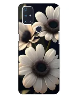 Чехол для OnePlus Nord 10 5G с картинкой «Белые маргаритки макро»