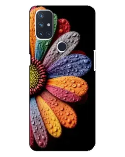 Чехол для OnePlus Nord 10 5G с картинкой «Радужный цветок»