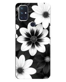 Чехол для OnePlus Nord 10 5G с картинкой «Монохромные астры»