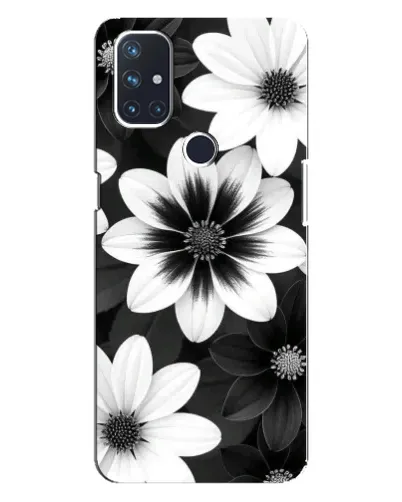 Чехол для OnePlus Nord 10 5G с картинкой «Монохромные астры»