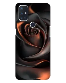 Чехол для OnePlus Nord 10 5G с картинкой «Шелковая черная роза»