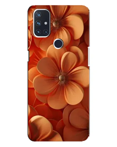 Чехол для OnePlus Nord 10 5G с картинкой «Оранжевый макро цветок»