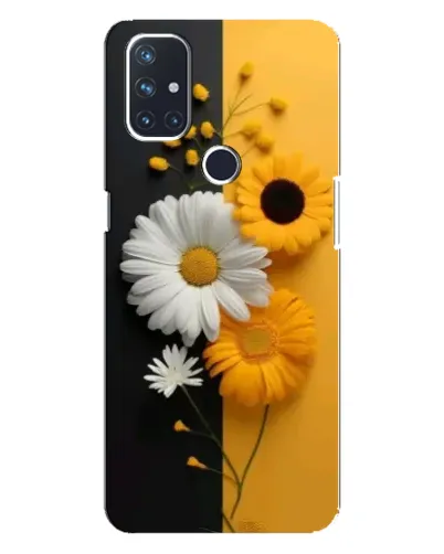 Чехол для OnePlus Nord 10 5G с картинкой «Подсолнух и ромашка»