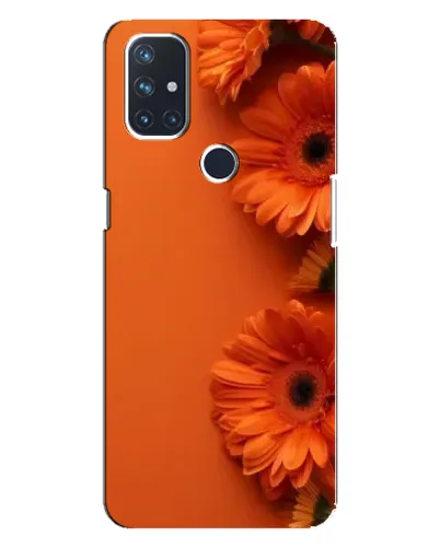 Чехол для OnePlus Nord 10 5G с картинкой «Оранжевые герберы»