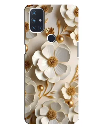 Чехол для OnePlus Nord 10 5G с картинкой «Белие бумажние  цвети»