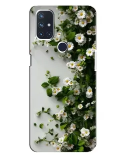 Чехол для OnePlus Nord 10 5G с картинкой «Ветка мелких белых цветов»