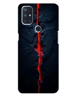 Чехол для OnePlus Nord 10 5G с картинкой «Kрасная лавовая трещина»