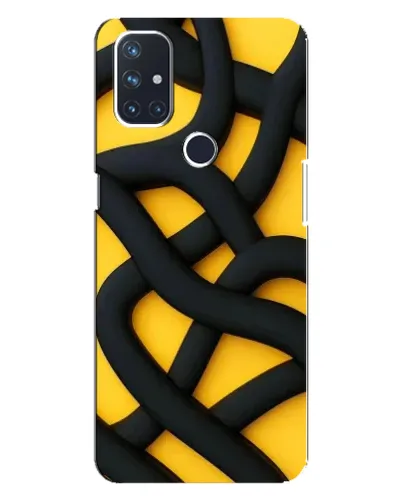 Чехол для OnePlus Nord 10 5G с картинкой «Черное желтое переплетение» Чехол для OnePlus Nord 10 5G с картинкой «Черное желтое переплетение»