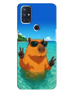 Чехол для OnePlus Nord 10 5G с картинкой «Морская капибара»