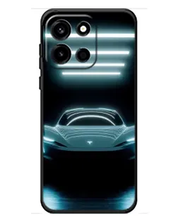 Чохол для OnePlus Turbo 6 з картинкою «Tesla в неоні»
