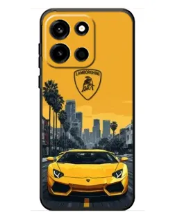 Чохол для OnePlus Turbo 6 з картинкою «Жовтий Lamborghini місто»