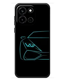 Чохол для OnePlus Turbo 6 з картинкою «Блакитний силует Lamborghini»