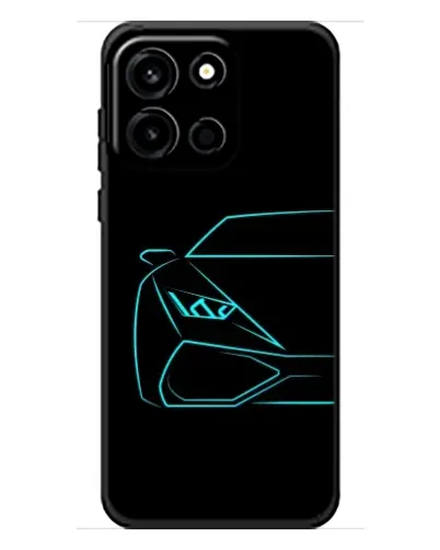 Чохол для OnePlus Turbo 6 з картинкою «Блакитний силует Lamborghini»