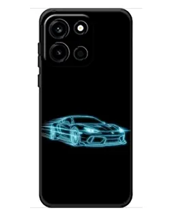 Чохол для OnePlus Turbo 6 з картинкою «Неоновий контур Lamborghini»