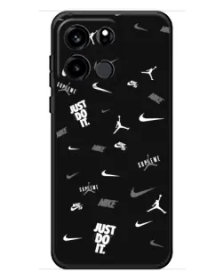 Чехол для OnePlus Turbo 6V с картинкой «Nike Black Pattern»