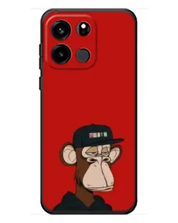Чехол для OnePlus Turbo 6V с картинкой «Bored Ape — красный фон» Чехол для OnePlus Turbo 6V с картинкой «Bored Ape — красный фон»
