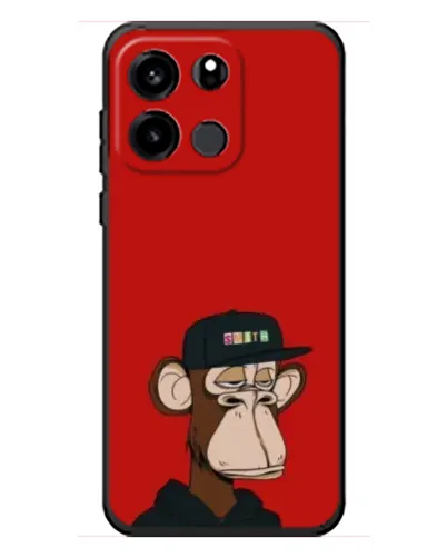 Чехол для OnePlus Turbo 6V с картинкой «Bored Ape — красный фон» Чехол для OnePlus Turbo 6V с картинкой «Bored Ape — красный фон»