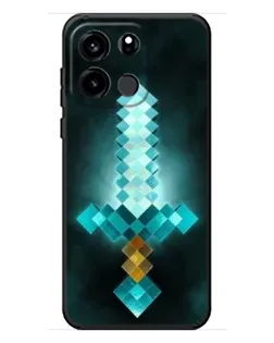 Чехол для OnePlus Turbo 6V с картинкой «Алмазный меч неон»