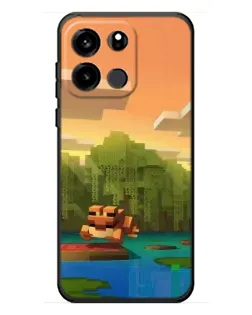 Чехол для OnePlus Turbo 6V с картинкой «Майнкрафт закат солнца»