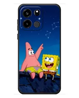 Чохол для OnePlus Turbo 6V з картинкою «Губка Боб та Патрік вночі»