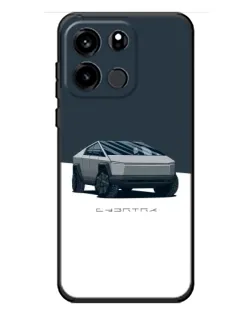 Чехол для OnePlus Turbo 6V с картинкой «Серебристый Cybertruck Tesla»