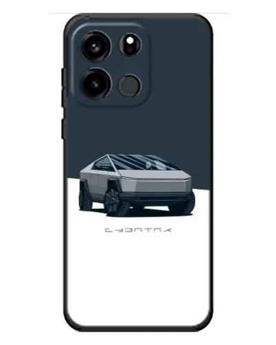 Чехол для OnePlus Turbo 6V с картинкой «Серебристый Cybertruck Tesla»
