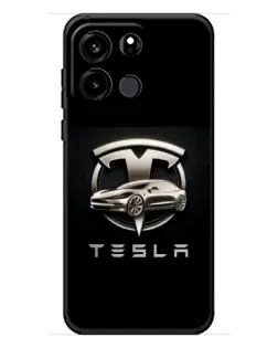 Чехол для OnePlus Turbo 6V с картинкой «Tesla — серебристое авто»