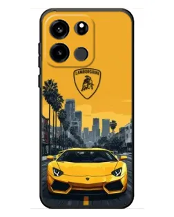 Чехол для OnePlus Turbo 6V с картинкой «Желтый Lamborghini город»