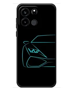 Чехол для OnePlus Turbo 6V с картинкой «Голубой силуэт Lamborghini»