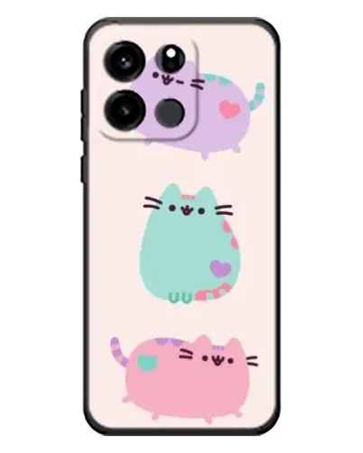 Чохол для OnePlus Turbo 6V з картинкою «Pusheen тріо»