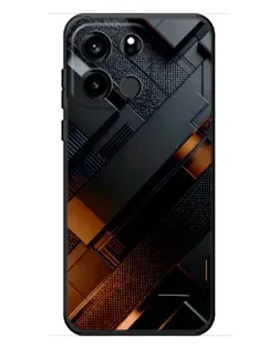 Чохол для OnePlus Turbo 6V з картинкою «Чорні геометричні блоки»