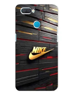 Чохол для OPPO A12 з картинкою «Золотий Nike на металі»