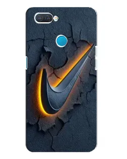 Чохол для OPPO A12 з картинкою «Об'ємний логотип Найк»