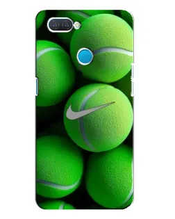 Чохол для OPPO A12 з картинкою «Тенісні м'ячі Найк»