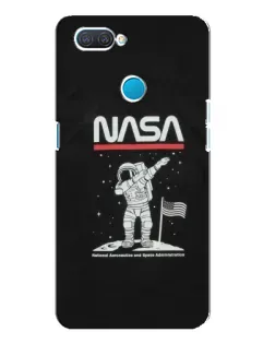 Чехол для OPPO A12 с картинкой «NASA — шагаем по Луне»