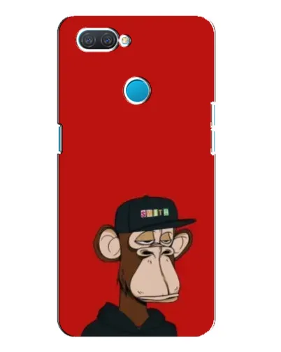 Чехол для OPPO A12 с картинкой «Bored Ape — красный фон» Чехол для OPPO A12 с картинкой «Bored Ape — красный фон»